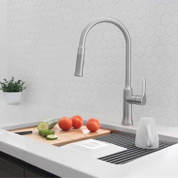 AZUNI Undermount 25 inch Stainless Steel Single Bowl Kitchen Sink